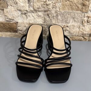 Nine West Black Strappy Heels size 7.5